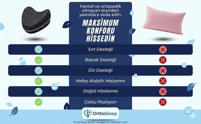 OrthoSleep™ - Ortopedik Visco Bacak Arası Diz Yastığı